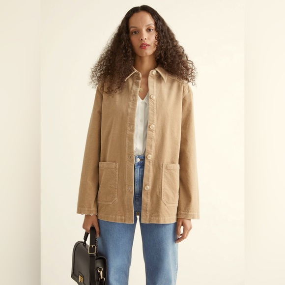 PARIS ATELIER & OTHER STORIES CAMEL CORDUROY JACKET - Picture 1 of 8